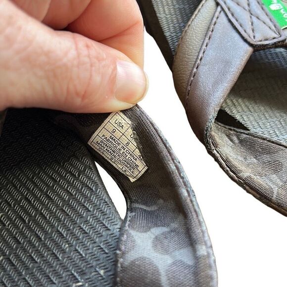 Sanuk Brown Flip Flops Women's Sandals Comfortable Slip On Casual Shoes‎ - Picture 7 of 7